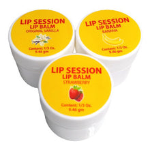 Load image into Gallery viewer, Lip Session Lip Balm Assorted Flavors Vanilla, Strawberry and Banana