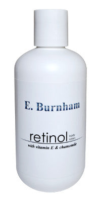 Retinol Body Lotion with Vitamin E and Chamomile.