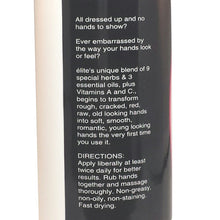 Load image into Gallery viewer, Elite Therapeutic Hand Lotion 8.5 Oz. Side View.
